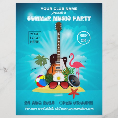 Club Summer Music Party add logo and photo Flyer