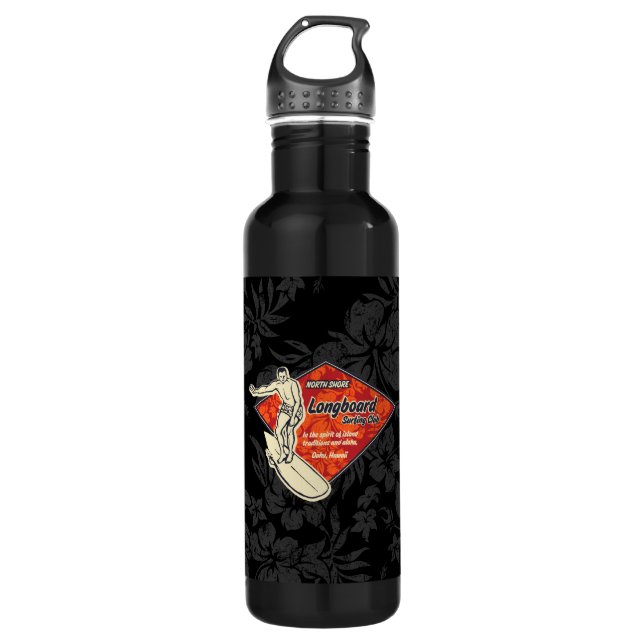 Club Surfing Diamond Hawaiian Stainless Steel Water Bottle (Front)