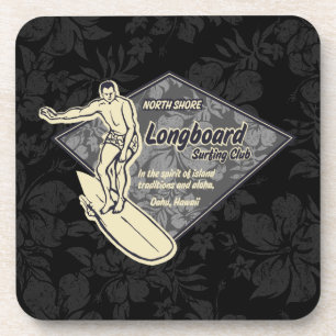 Club Surfing Diamond Hawaiian Tiki Bar Coasters