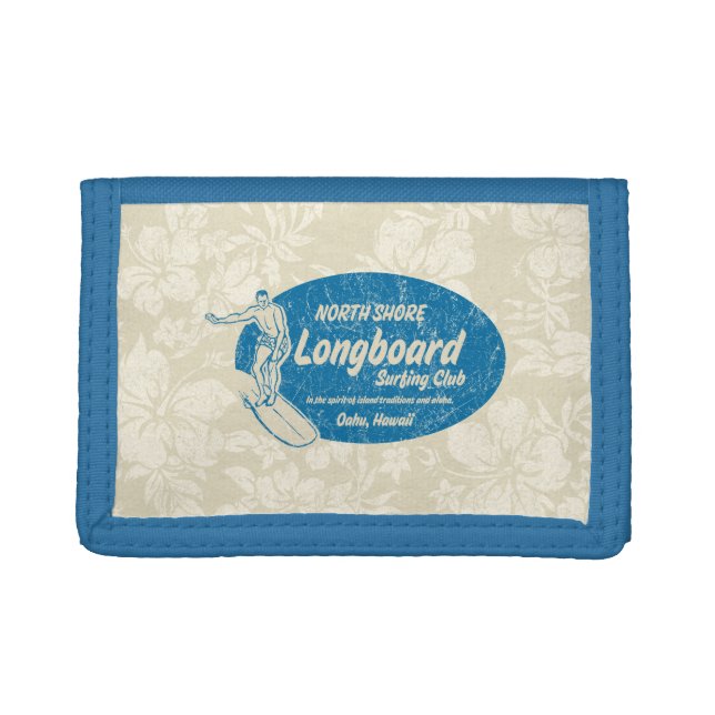 Club Surfing Logo Hawaiian Hibiscus Wallet (Front)