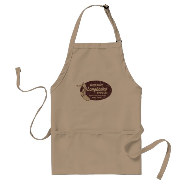 Club Surfing Longboard Logo Adult Apron (Front)