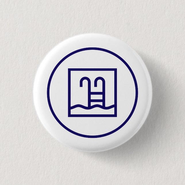 Club Swimming Pool Badge Button (Front)