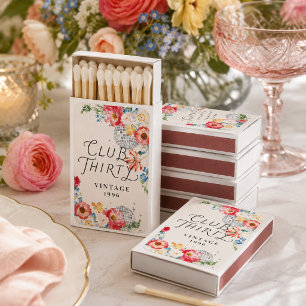 Club Thirty Garden Disco Matchbox Favors Matchboxes