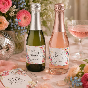 Club Thirty Personalized Champagne Bottle Labels