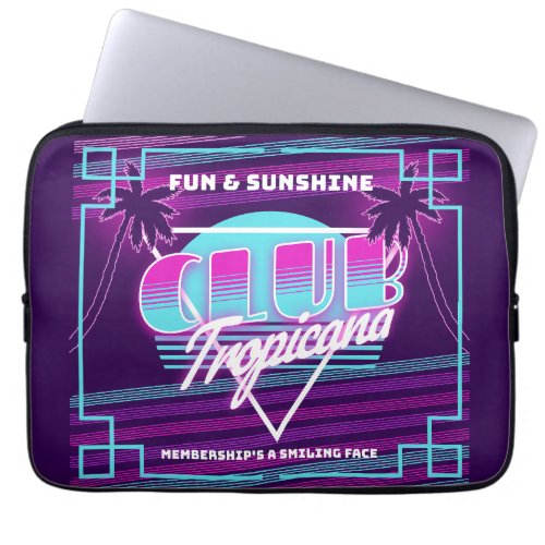 Club Tropicana Neon Sign Laptop Sleeve