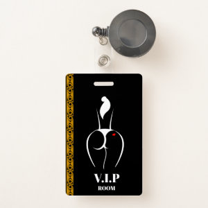 Club VIP Plastic Badge - Vertical