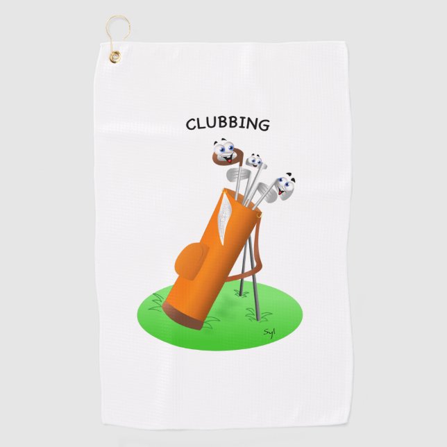 Clubbing Golf Towel (Front)