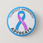 Clubfoot Awareness Advocate Ribbon White Button at Zazzle