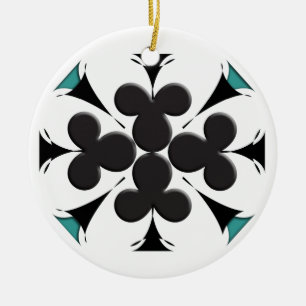 Clubs Ceramic Ornament