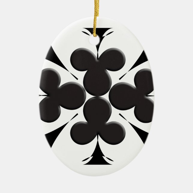 Clubs Ceramic Ornament (Front)