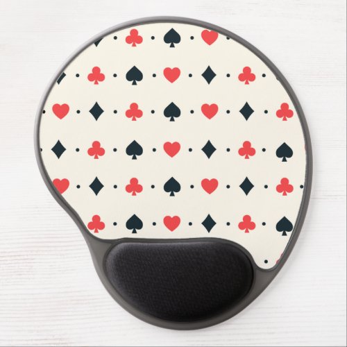 Clubs Diamonds Hearts  Spades Poker Card Game Fun Gel Mouse Pad