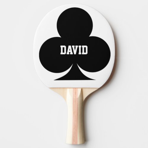 Clubs playing card table tennis ping pong paddle