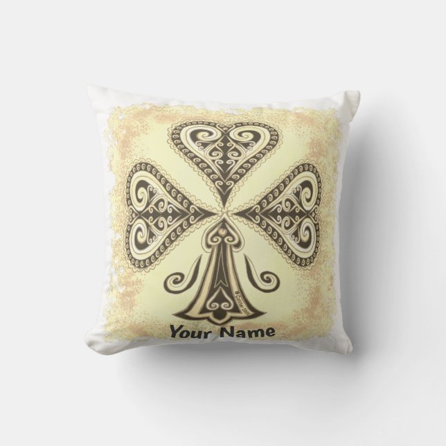 Clubs poker throw pillow (Front)