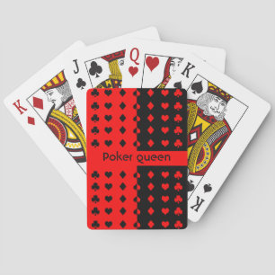 Clubs, spades, hearts, diamonds - poker queen   cards