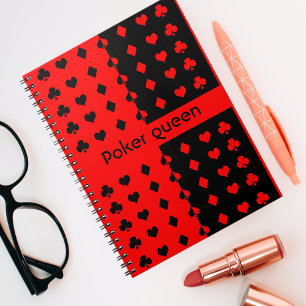 Clubs, spades, hearts, diamonds - poker queen notebook