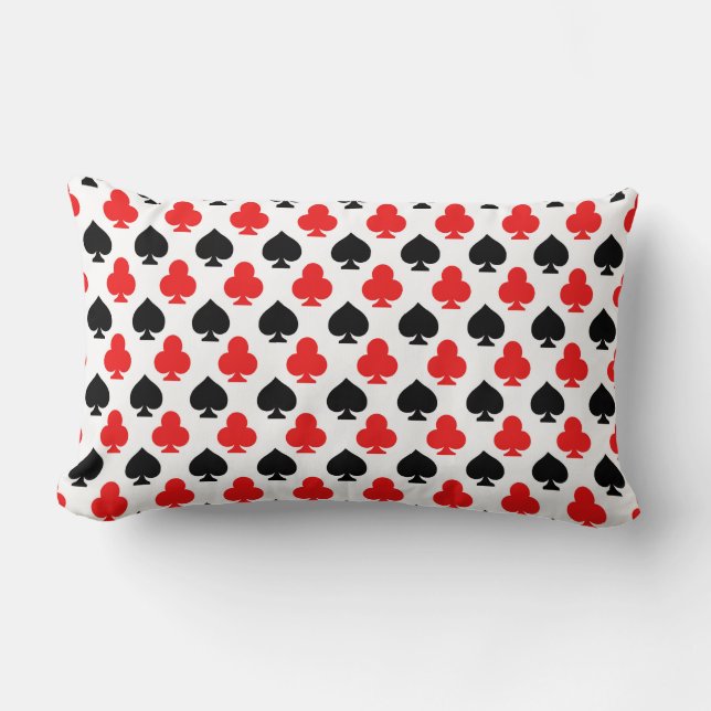 Clubs Spades Playing Card Decorative Throw Pillow (Front)