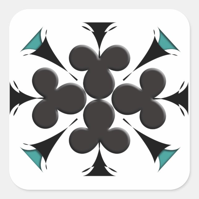 Clubs Square Sticker (Front)
