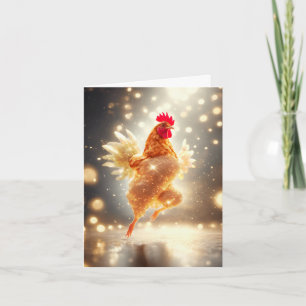 Cluck and Sparkle - sparkling chicken Card