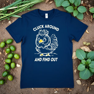Cluck Around and Find Out Funny Angry Chicken Meme Tri-Blend Shirt