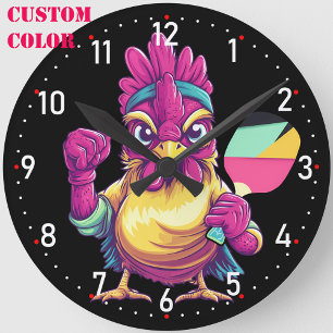 Cluck & Crush O’Clock Pickleball  Round Clock