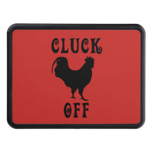 Cluck Off Rooster Chicken Trailer Hitch Cover