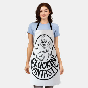 Cluckin' Fantastic Chicken-Themed Humorous Design Apron
