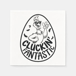 Cluckin' Fantastic Chicken-Themed Humorous Design Napkins