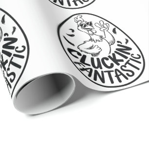 Cluckin' Fantastic Chicken-Themed Humorous Design Wrapping Paper