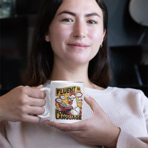 Clucky Scholar Fluent in Fowl Language Coffee Mug
