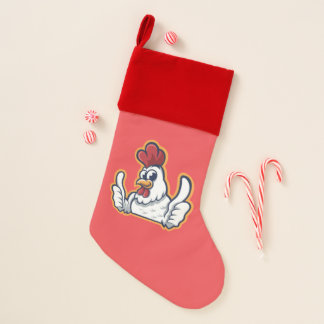 Clucky the Cheerful Chicken Christmas Stocking