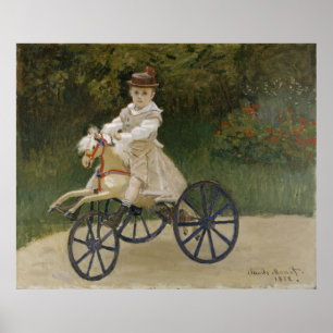 Clude Monet – Jean Monet on his Hobby Horse 1872 Poster