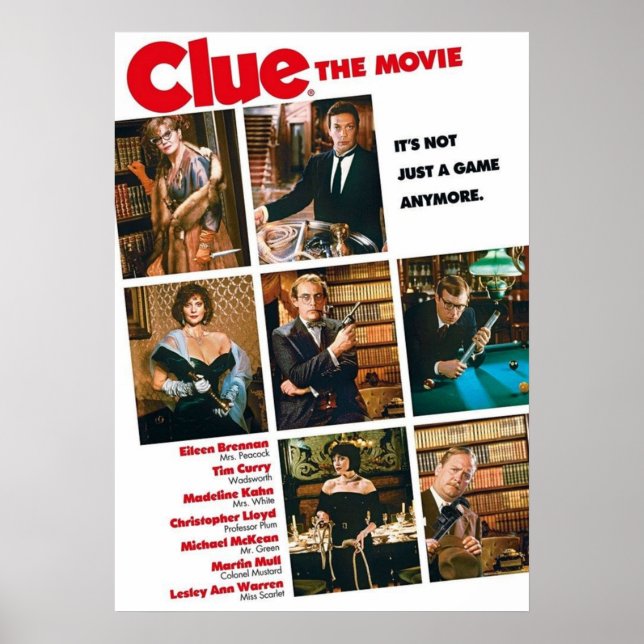 Clue 1985 poster (Front)