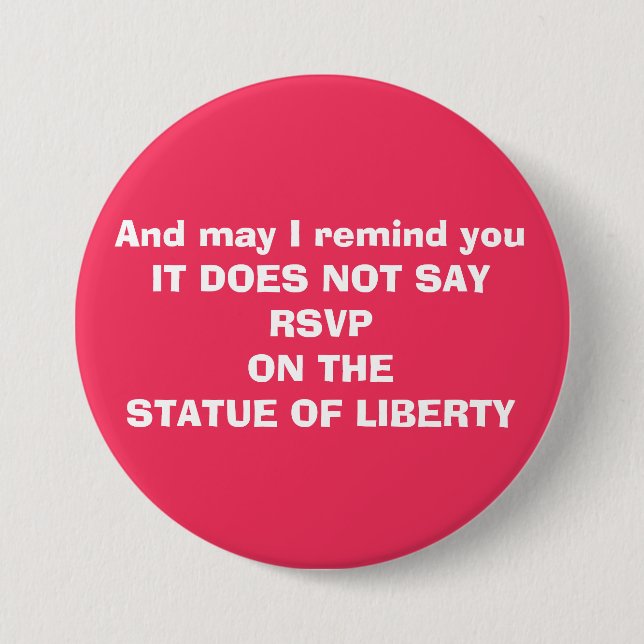 Clueless Against Immigration Ban Pinback Button (Front)