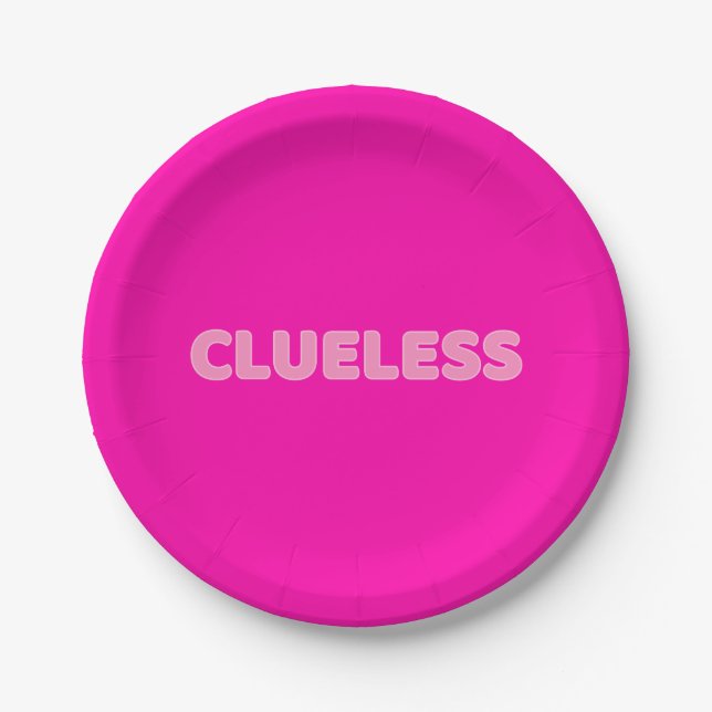 Clueless I Paper Plates (Front)