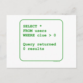 Clueless Users Postcard