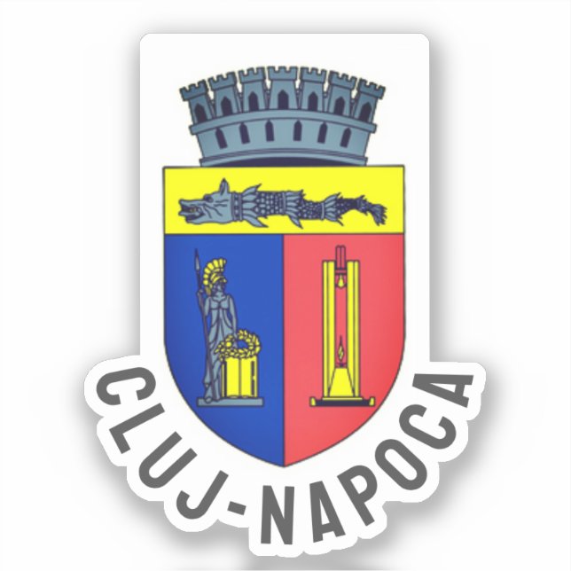 Cluj-Napoca coat of arms, Romania Sticker (Front)