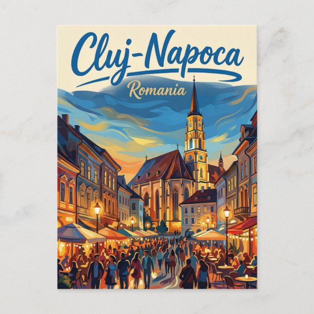 Cluj-Napoca Old Town Romania Postcard (Front)