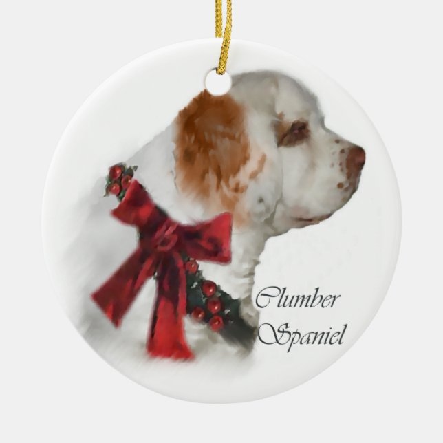 Clumber Spaniel Christmas Gifts Ornament (Front)