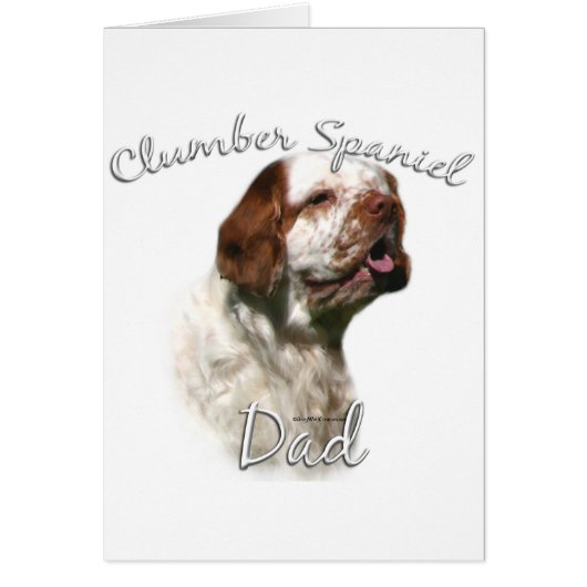 Clumber Spaniel Dad 2 Cards (Front)