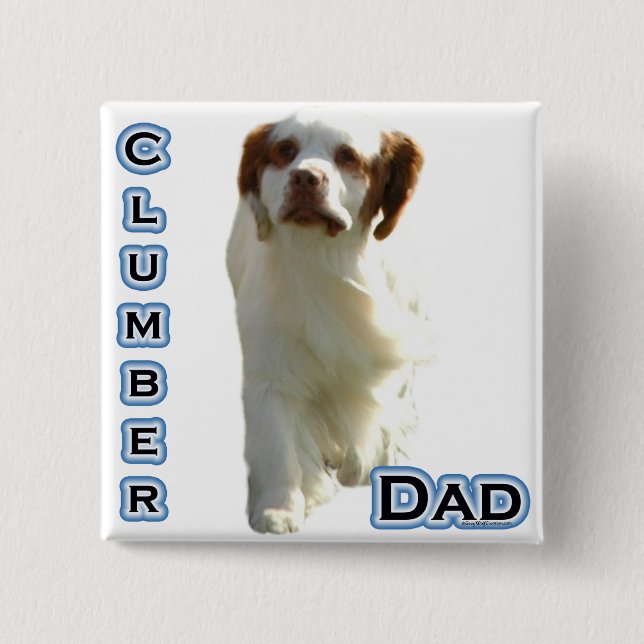 Clumber Spaniel Dad 4 Button (Front)