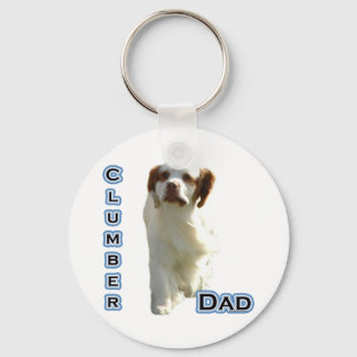 Clumber Spaniel Dad 4 - Keychain