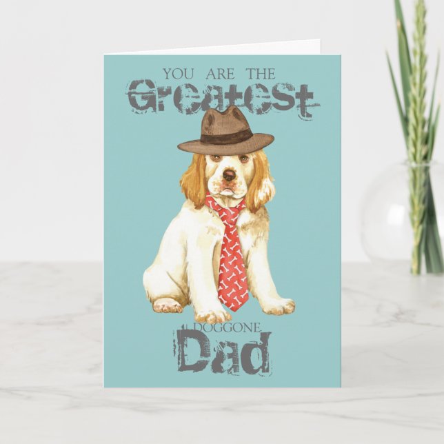 Clumber Spaniel Dad Card (Front)