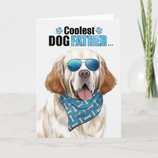 Clumber Spaniel Dog Coolest Dad Ever Father's Day Holiday Card