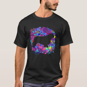 Clumber Spaniel Dog Love Pet Watercolor Silhouette T-Shirt