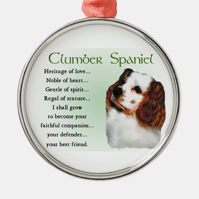 Clumber Spaniel Heritage of Love Metal Ornament (Front)