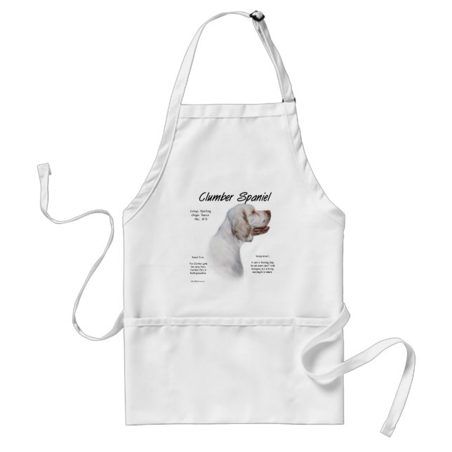 Clumber Spaniel History Design Adult Apron (Front)