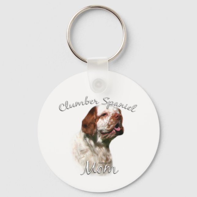 Clumber Spaniel Mom 2 Keychain (Front)
