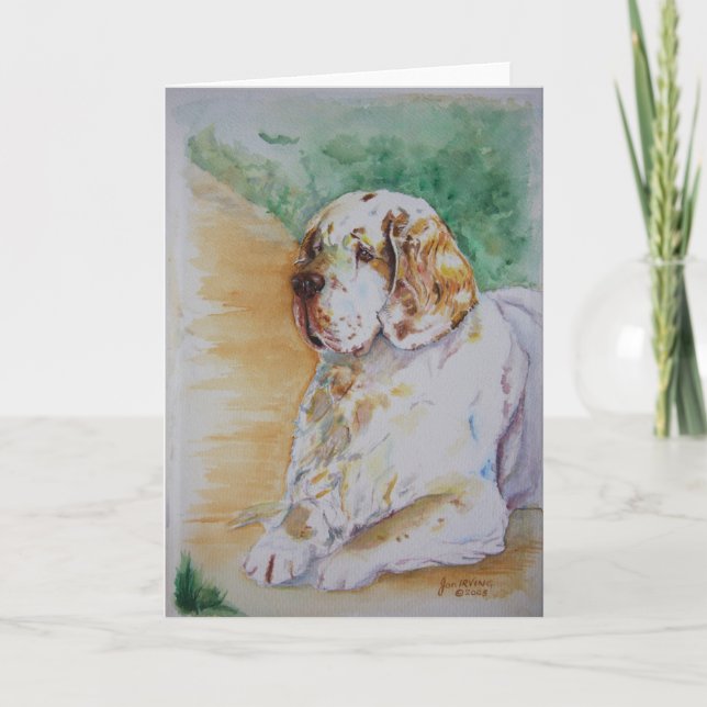 Clumber Spaniel - My Friend Greeting Card (Front)