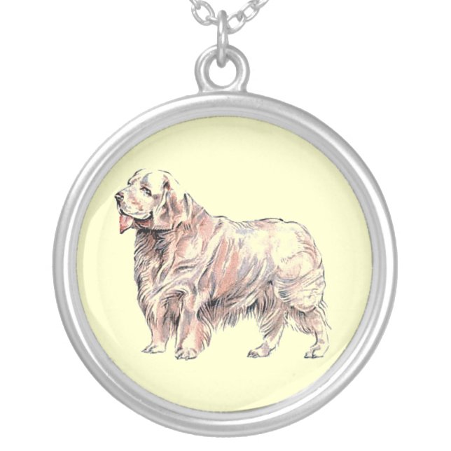 Clumber Spaniel Necklace (Front)