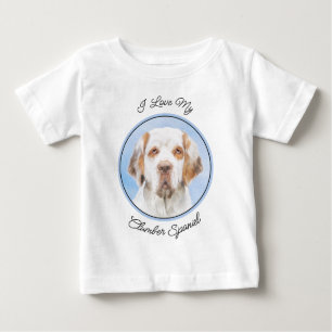 Clumber Spaniel Painting - Cute Original Dog Art Baby T-Shirt